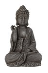 Buddha sitzend grau h=39,5cm b=24cm