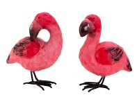 Flamingo mit Metall-Füßen h=12cm b=9cm