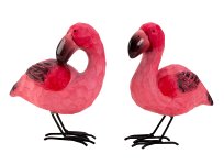 Flamingo mit Metall-Füßen h=17cm b=13cm