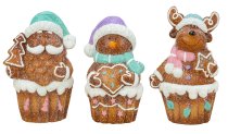 Weihnachtsfiguren-Muffins Schneemann,