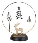 Metal decoration with wooden reindeer &