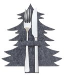 Felt fire tree grey as cutlery holder