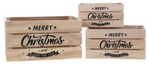 Wooden boxes "Merry Christmas"