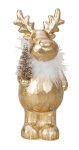 Modern reindeer gold with white feather