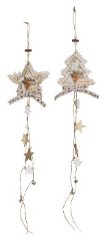 Wooden Xmas decoration for hanging