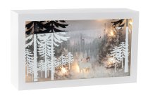 Frame with winter design & light h=15cm
