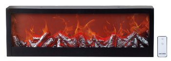 Table Fireplace LED operated black