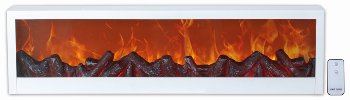 Wall Fireplace white LED operated h=20cm