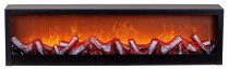 Wall Fireplace black LED operated h=20cm