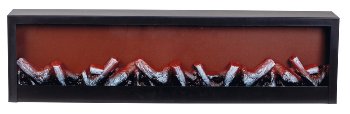 Wall Fireplace black LED operated h=20cm