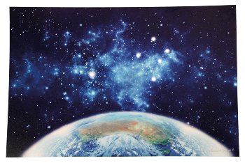 LED-Bild 'Erde mit Universum' 60x90cm