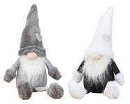 Felt Gnome grey/white h=28cm with
