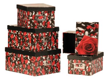 Box with rose design, Price for 5 pcs