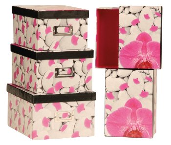 Box with orchid design, Price for 5 pcs