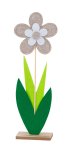Filz Blume auf Holzsockel h=37,5cm
