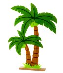 Felt Palm Tree on wooden base h=58cm