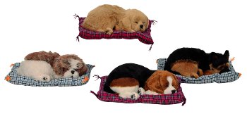 Dog with blanket h=10cm w=25cm (cushion