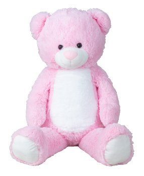 Bear pink sitting h=100cm