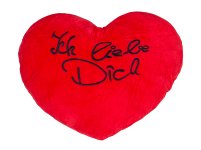 Heart pillow red "Ich liebe Dich" w=62cm