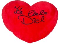 Heart pillow red "Ich liebe Dich" w=82cm