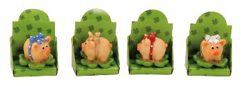 lucky piggies with bow h=3,2cm w=3,5cm