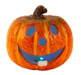 Pumpkin with color changing LED light