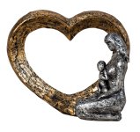 Heart-Sculpture with mother & child