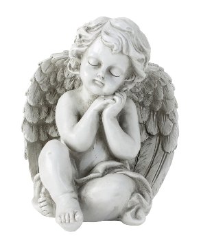 Angel sitting h=20cm w=16cm