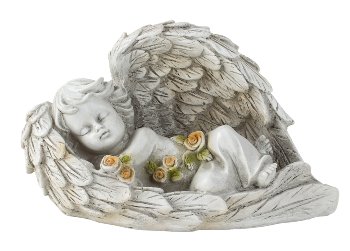 Angel lying in wings h=11cm w=19cm