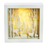 Frame with winter design & light