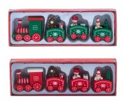 X-mas Train red and green wooden h=4,8cm