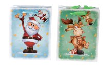X-mas paper bag "Santa & Elk" 23x18x10cm