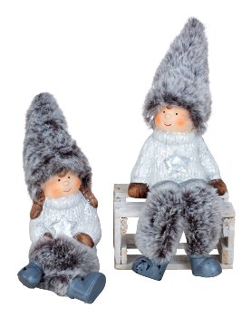 Winterchildren with fabric hat and soft