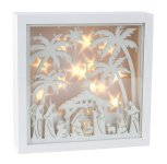 Frame with nativity design & light