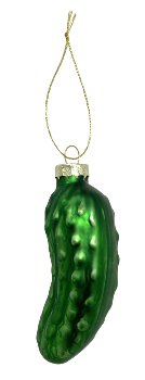 Xmas-glass cucumber green for hanging