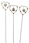 Metal Xmas decoration with heart on