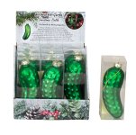 Xmas-glass cucumber green for hanging