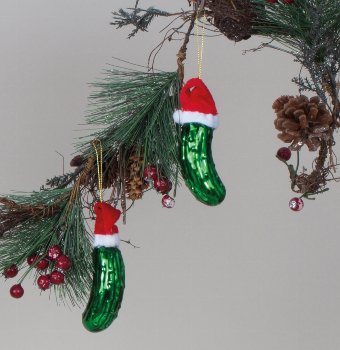 Christmas Pickle green for hanging with