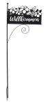 Metal garden stake with plate