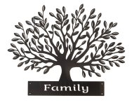 Metall-Wanddekoration Familien-Baum