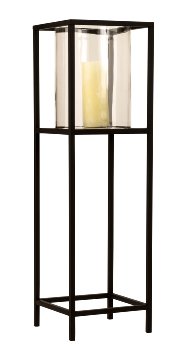 candle holder glass/metal big size