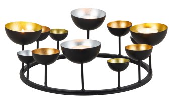 Metall-Teelichthalter silber/bronze/gold