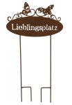 Garden stick "Lieblingsplatz" rust