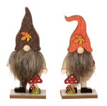 Wooden sleeping gnomes with fly agarics