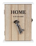 Wooden key box for hanging + standing