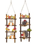 Wooden ladder "Herbst" with owls &