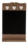 Holz-Tafel mit 3 Herzen 24x39cm