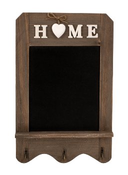 Wooden blackboard "HOME" with metall