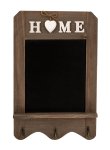 Wooden blackboard "HOME" with metall