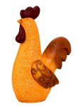 Hühner modern orange h=42cm b=30cm